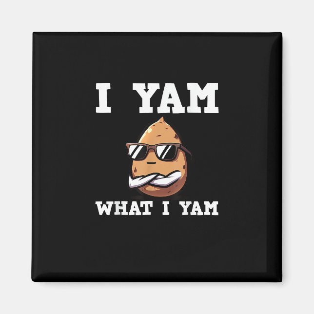 Aimant Je Yam Ce Que Je Yam Humour V-Neck (Devant)