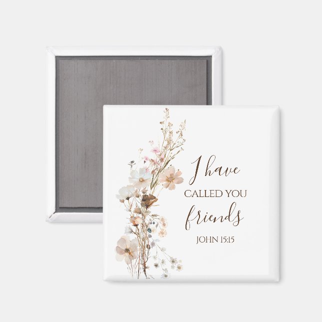 Aimant Jean 15:15 Je t'ai appelé amis Bible Verse (Recto/Verso)