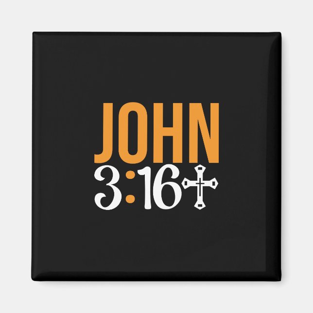 Aimant Jean 3:16 Car Dieu Aime Si La Bible Mondiale Verse (Devant)
