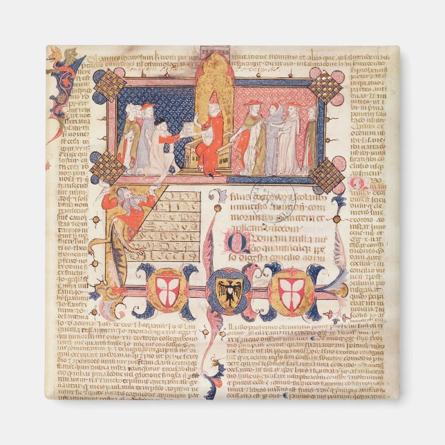 Aimant Jean Andre présente son oeuvre au pape Clément V (Devant)