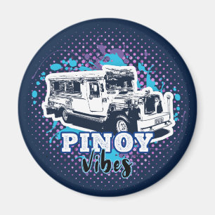 Aimant Jeepney Pinoy Vibes Blue Pink