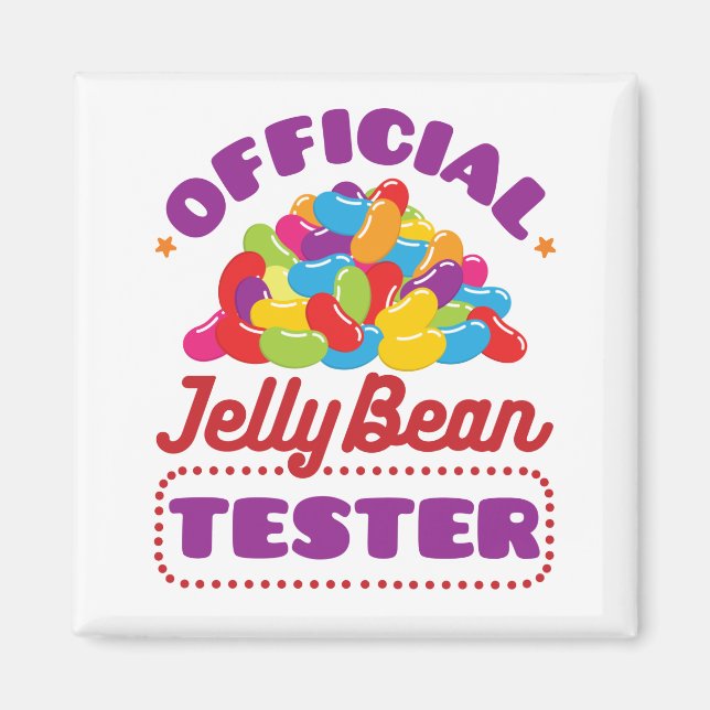 Aimant Jelly Bean Tester Officielle Candy de Pâques (Devant)