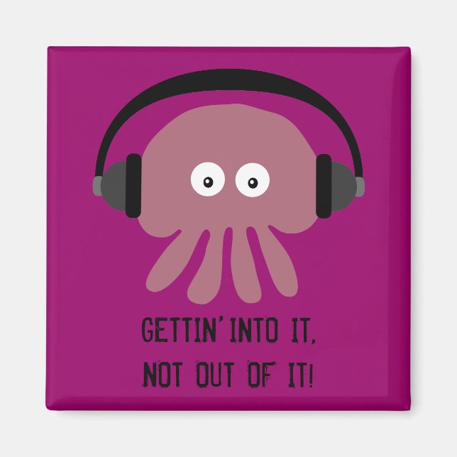 Aimant Jellyfish & casques GETTIN DANS l'aimant informati (Devant)