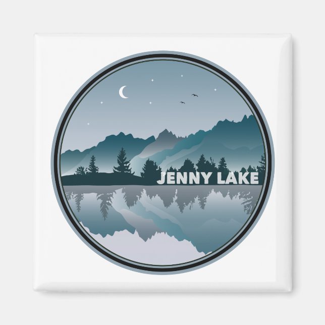 Aimant Jenny Lake Grand Teton National Park Réflexion (Devant)