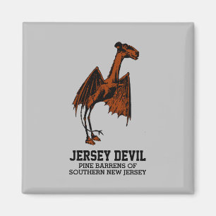Aimant Jersey Devil Creature Cryptid Texte personnalisabl