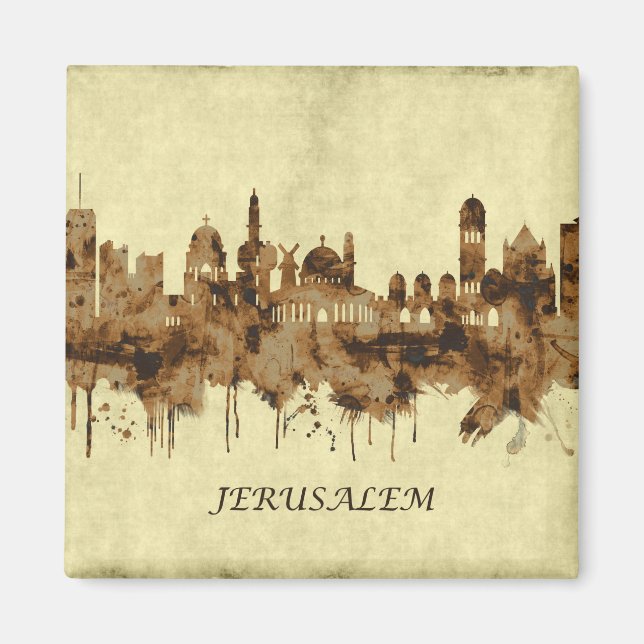 Aimant Jérusalem Israël Cityscape (Devant)