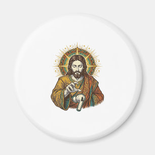 Aimant Jésus a laissé tomber son écouteur sans fil sous l