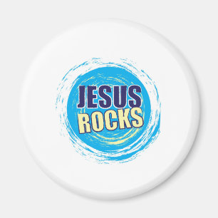 Aimant Jésus bascule 7 bleus et jaunes