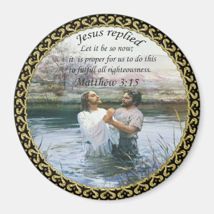 Aimant Jésus Christ Baptême image deux