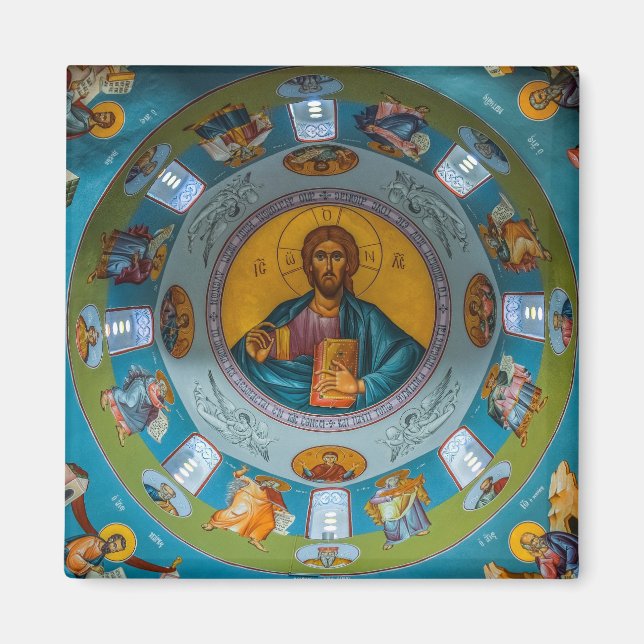 Aimant Jésus Christ Pantocrateur Seigneur de toute icône  (Devant)