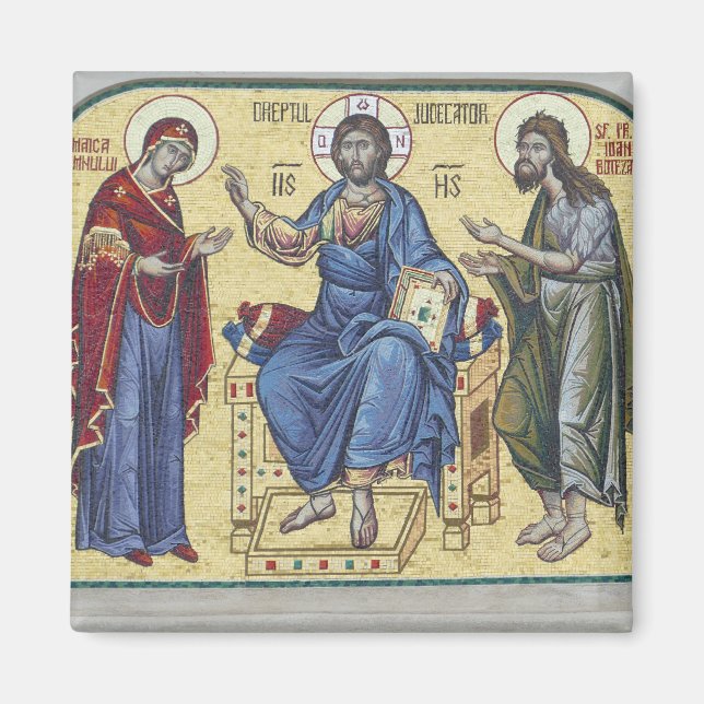 Aimant Jésus Christ Theotokos et Jean l'icône baptiste (Devant)