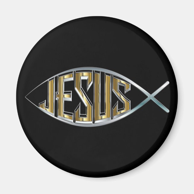 Aimant Jésus dans un symbole de poisson (Devant)