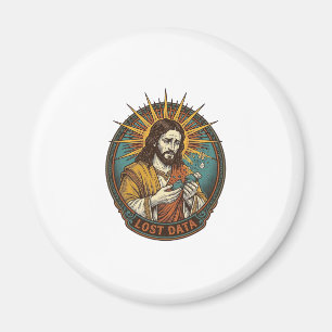 Aimant Jésus Écrasé Clé USB Perte de Données Humour_1