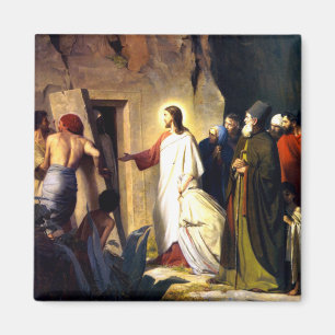Aimant Jésus élevant Lazare des morts