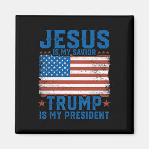 Aimant Jésus est mon sauveur Trump est mon président Trum