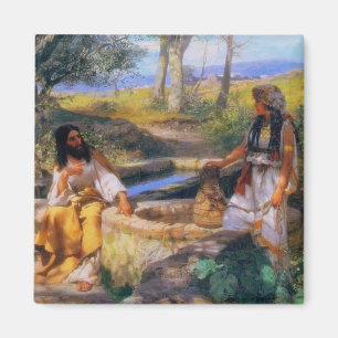 Aimant Jésus et la femme samaritaine à Jacob's Well Magne