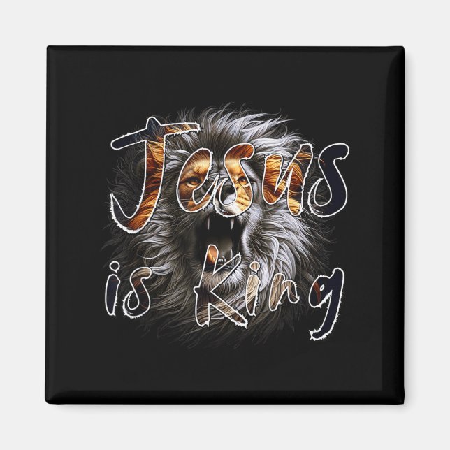 Aimant Jesus Is King, The Lion Of Judah Striking Christia (Devant)