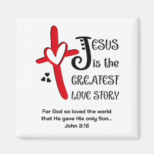 Aimant JÉSUS LA PLUS GRANDE HISTOIRE D'AMOUR Christian