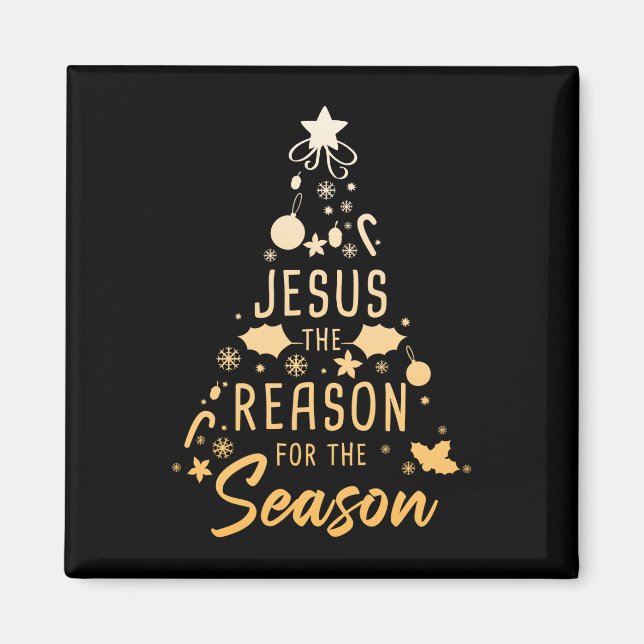 Aimant Jésus La Raison De La Saison - Foi De Noël (Devant)