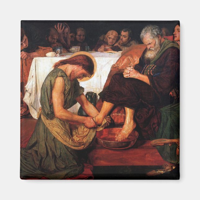 Aimant Jésus Lave les pieds de Pierre (Devant)