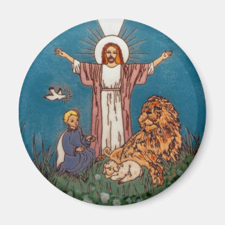 Aimant Jésus le Lion et l'Agneau