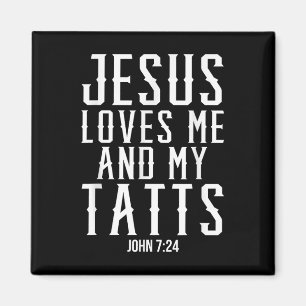 Aimant Jésus M'Aime Et Mes Tatts Drôle Tatouage Chrétien