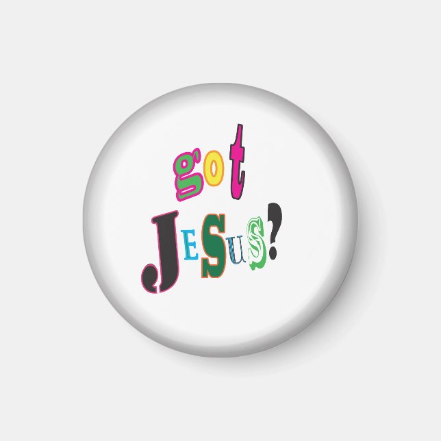 Aimant Jésus obtenu abrégé sur ovale de noir de (Devant)