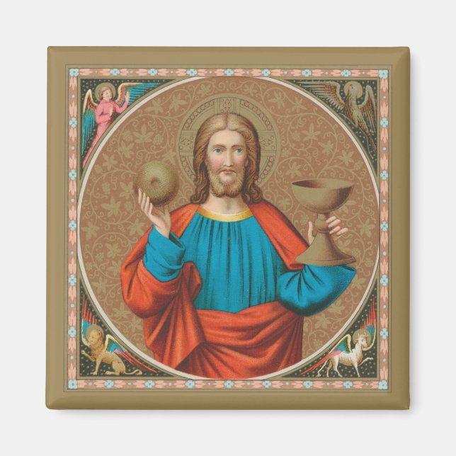 Aimant Jésus qui maintient l'Eucharistie (SNV 050) (Devant)