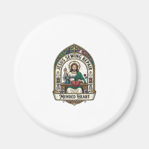 Aimant Jésus Réparation Couture Cœur Réparé Jésus Réparat