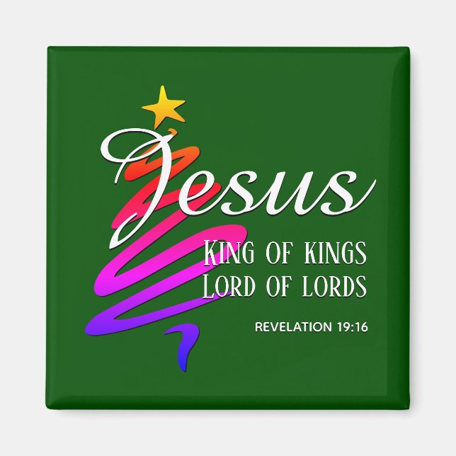 Aimant JÉSUS ROI DES ROIS Noël (Devant)