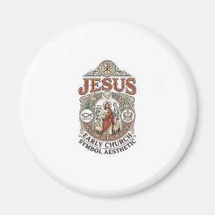 Aimant Jésus Symbole de l'Église primitive Esthétique Jés