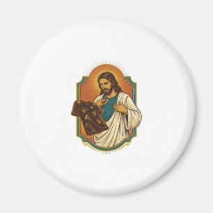 Aimant Jésus Vêtements De Sport Noirs Couverts De Craie D