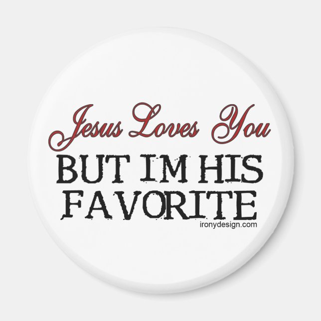 Aimant Jésus Vous Aime Favorite (Devant)
