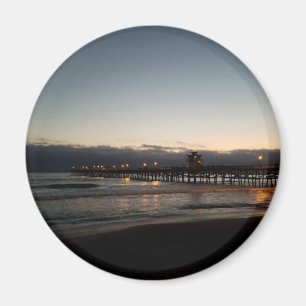 Aimant jetée de san clemente la nuit océan californie