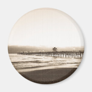 Aimant Jetée de San Clemete Californie photo vintage de p