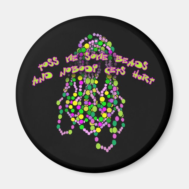 Aimant Jette-moi des perles et personne ne se fait blesse (Devant)