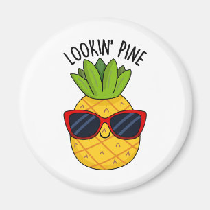 Aimant Jeu d'ananas drôle de pin à regarder