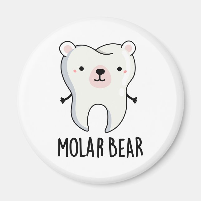 Aimant Jeu de dent amusant de l'ours molaire (Devant)