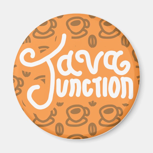 Aimant Jeu de jonction café et de l'orange de haricot (Devant)