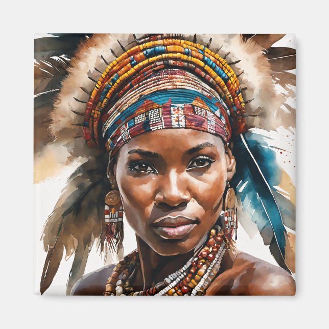 Aimant Jeu de peinture aquarelle, caractère hyper réalist (Devant)