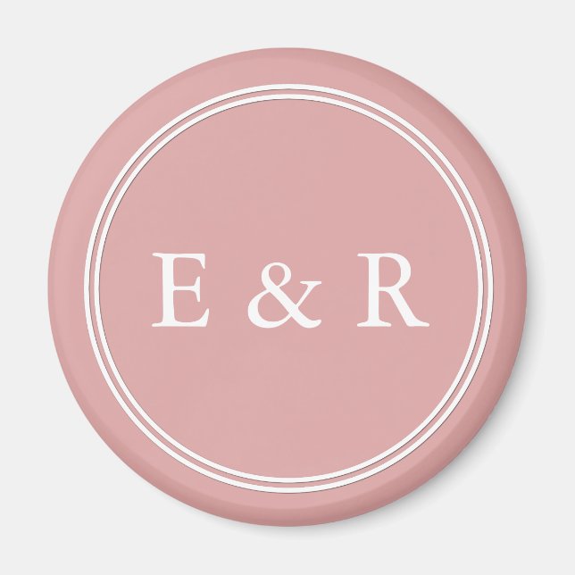 Aimant Jeu de Soirée de Mariage rose Pastel Chalky (Devant)
