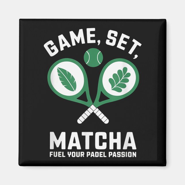 Aimant Jeu, Set, Matcha Design - Padel Enthousiaste Motiv (Devant)