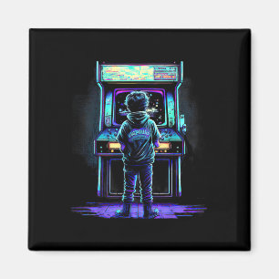 Aimant Jeu vidéo des années 80 Vintage Retro Arcade 3