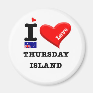 Aimant JEUDI ÎLE - I Love