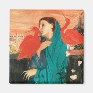 Aimant Jeune femme avec Ibis Fine Art par Edgar Degas