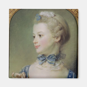 Aimant Jeune fille avec un chat