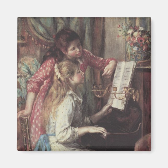 Aimant Jeunes filles au piano par Pierre Renoir (Devant)