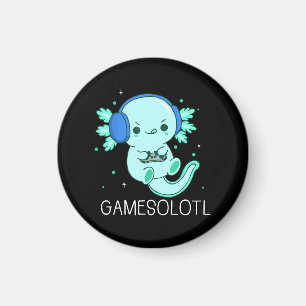 Aimant Jeux mignons Axolotl Salamandre mexicaine Joueur