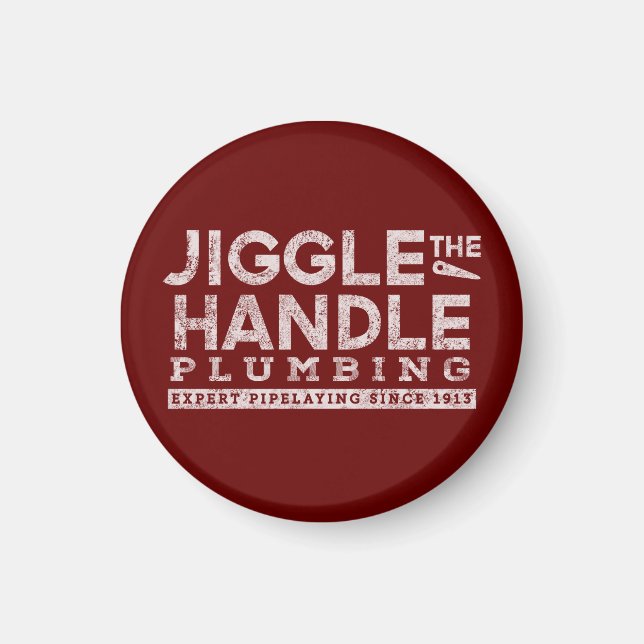 Aimant Jiggle la poignée de plomberie blanc Gfx (Devant)