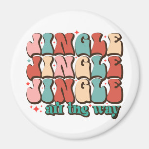 Aimant Jingle tout le chemin Retro Super Noël